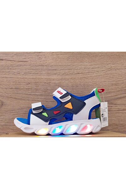 Vicco صندل فيكو هيلدا للأولاد ساكس أزرق فيلون مضاء