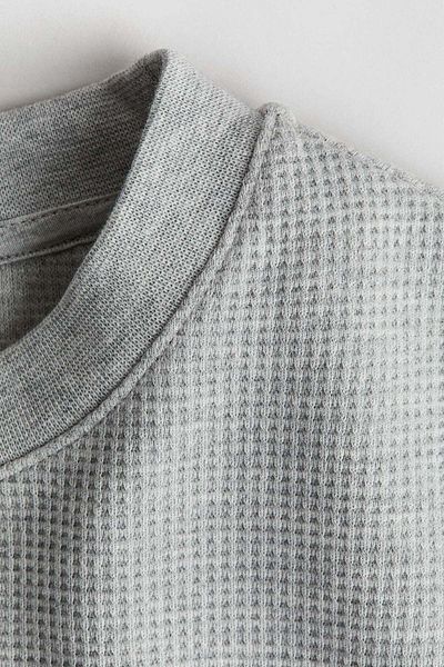 H&M Waffled cotton sweatshirt