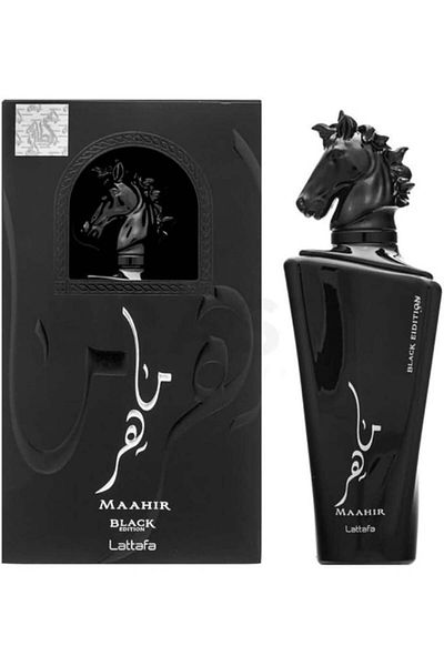 lattafa Maher Black Edition by Lattafa for Unisex Eau de Parfum, 100ml