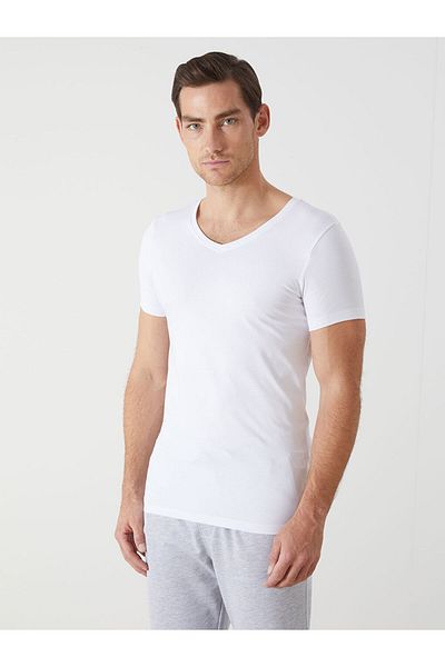 LC Waikiki New Season V-Neck Short Sleeve Men's Undershirt - S50023Z8