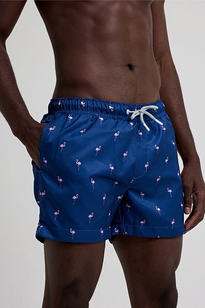 MADZEYMODA Ανδρικό σορτς μαγιό με μοτίβο Flamingo Premium LS-95835