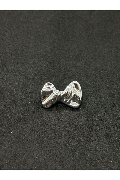BEİLYS COSMETİCS & ACCESSORY Silver Button 6 Li Bow 1,17 cm (Bd19)