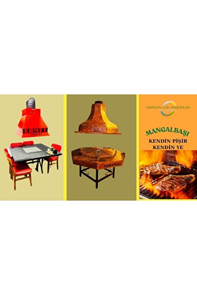 OSMANLI ÇAY KAZANLARI Osmanlı Sekizgen Bakır Mangalbaşı Masa Izgara Davlumbaz Ocakbaşı Tam Takım kendin pişir kendin ye