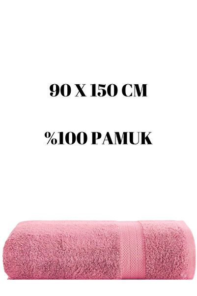 KAYABEY HOME Pembe Büyük Boy Banyo Duş Vücut Havlusu % 100 Pamuk Çizgi Desenl...
