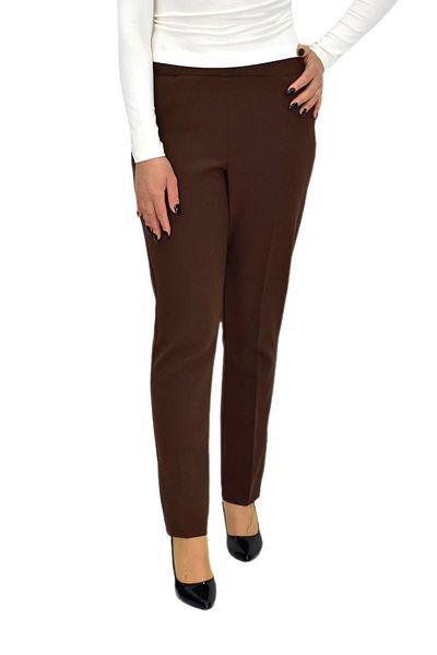 Nazal Women's Elastic Waist Fabric Trousers with Tapered Legs Bgl-St04323