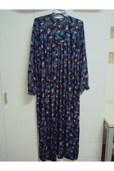 hoaryage Robadan Rochie de mamă cu mânecă lungă, 100% viscoză, cu flori de trandafir, rochie de rugăciune
