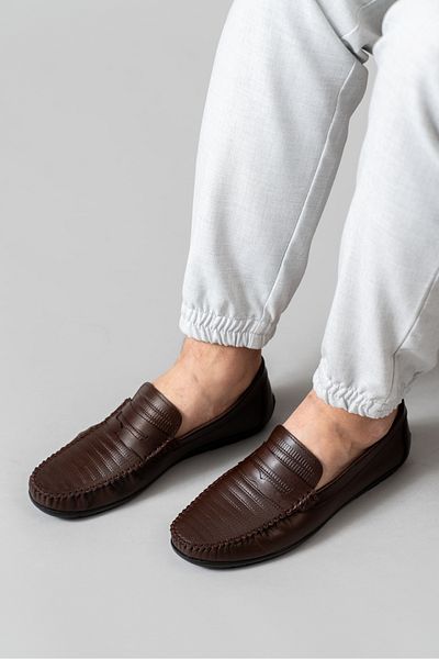 D&M DANİ&MARCA Ανδρικά παπούτσια casual από γνήσιο δέρμα, παπούτσια Loafer, καλοκαιρινά ανδρικά παπούτσια