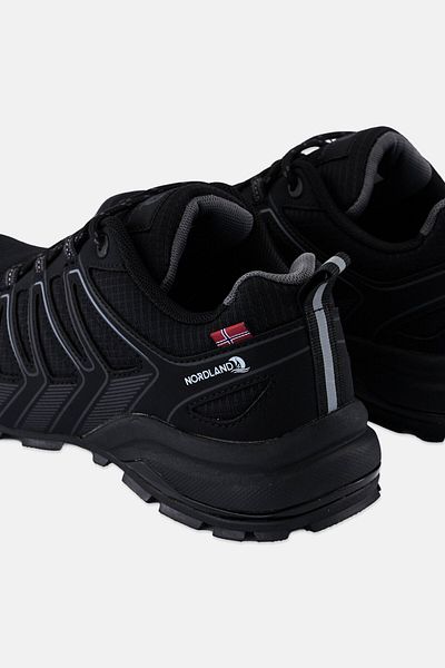 Nordland Men Brand Logo Lace Up Outdoor Shoes, Black