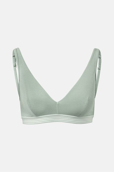 Tchibo Women Textured Non Padded Underwired Bra, Mint Green