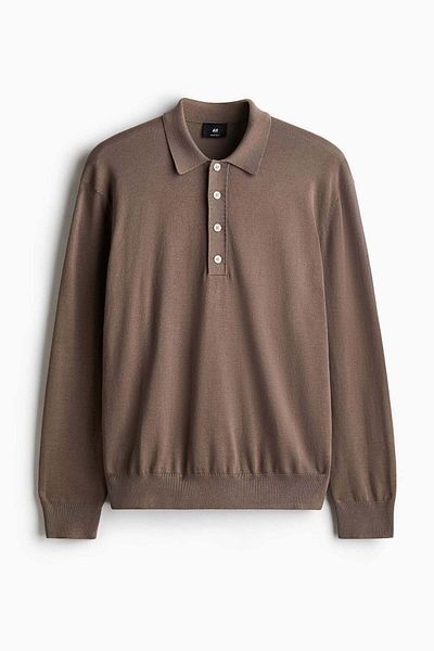 H&M Regular Fit Fine-knit Polo Shirt