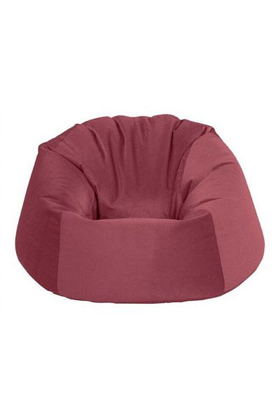 soufa dibaj Chair | Round Bean Bag Velvet - Dark Pink - Large