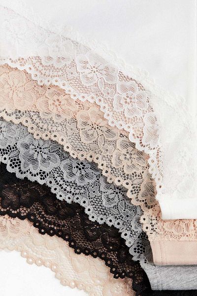 H&M Mama 5-pack Lace-trimmed Cotton Hipster Briefs