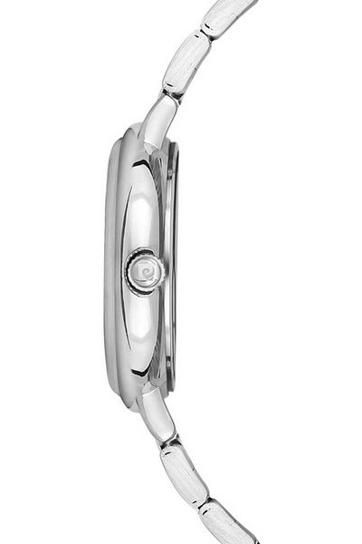 Pierre Cardin 800302f06 ساعة يد نسائية بسوار فولاذي فضي اللون وأرقام رومانية