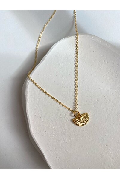 Arsaley Collection Mini Yelpaze Charm 45 Cm Altın Kaplama Gold Kolye