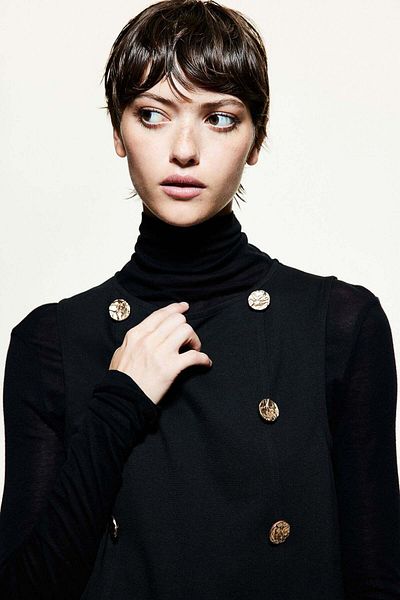 H&M Button-detail mini dress