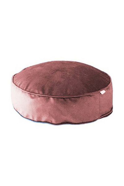 soufa dibaj Round Velvet Bean Bag Velvet 60x20cm - Dark Pink