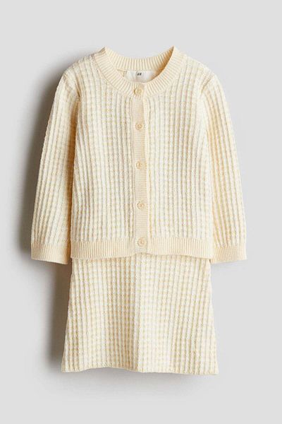 H&M 2-piece cardigan and skirt set
