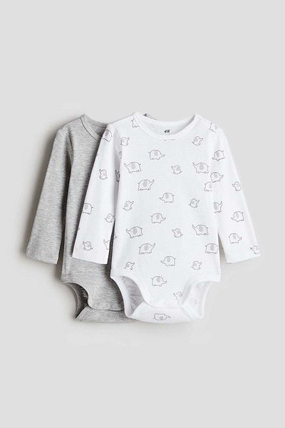 H&M 2-pack Long-sleeved Bodysuits