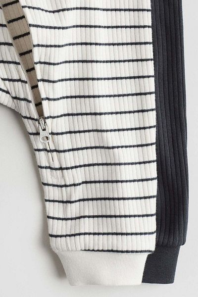 H&M طقم بيجامات قطنية منقوشة مكون من قطعتين