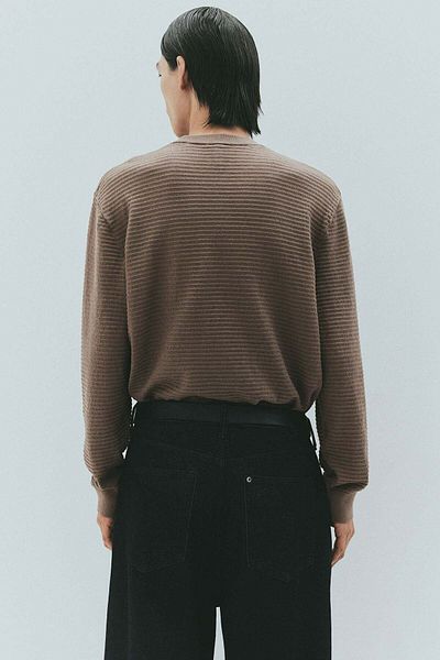 H&M Regular Fit Textured-knit jumper