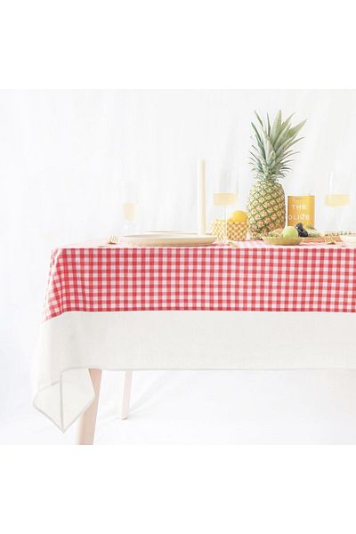 minoshes 100% Cotton Gingham Tablecloth / Picnic Mat 170X170 cm