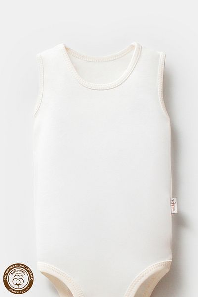 MAHFEL 100% Organic Cotton Sleeveless Baby Bodysuit with Snap Fasteners