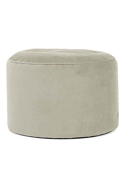 soufa dibaj Velvet Round Bean Bag Pouffe - Gray - 100x100x50 cm