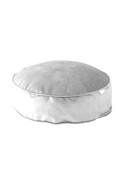 soufa dibaj Round Velvet Bean Bag Velvet 60x20cm - White