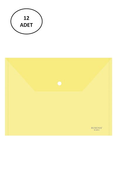 Rubenis Snap File A4 Transparent Yellow 12 Pieces - Mct5042-6892