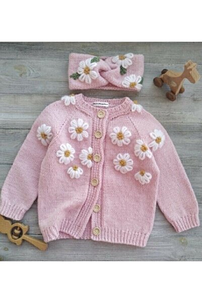 Melonndesign Children's Cardigan with Flower Embroidery Detail