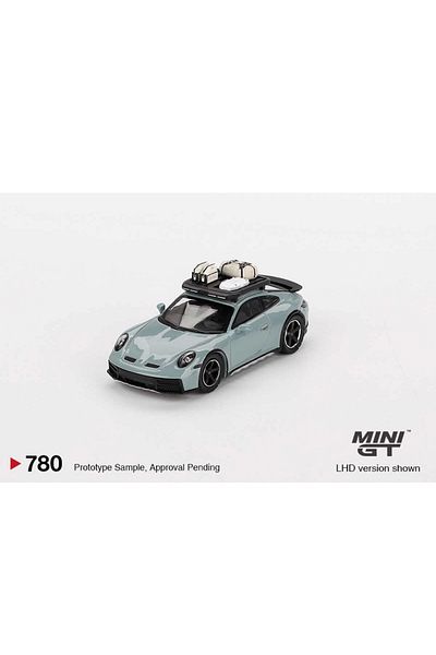 mini gt 780 Porsche 911 Dakar Shade Green Metallic Lhd Model Car