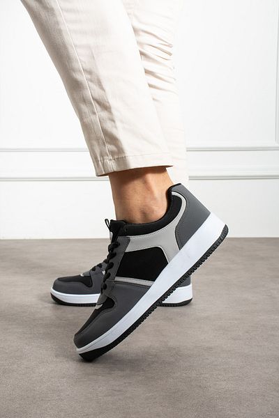 lord's ayakkabı Unisex Black Striped Casual Sports Shoes