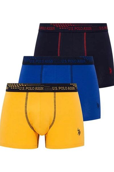 U.S. Polo Assn. Men's Licensed Boxer Set 95% Cotton, 5% Elastane, 3 Pieces, Colorful (Boxed)