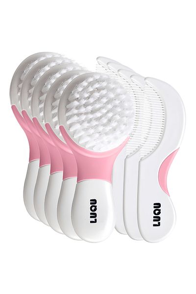 LUQU BABY Comb and Brush Set-Pink-Pack of 5