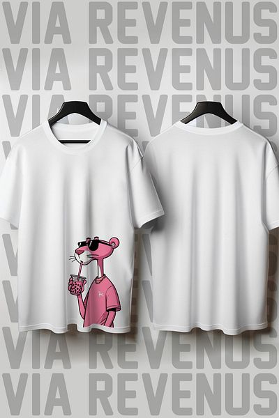 Vordevia Μπλουζάκι Unisex με λαιμόκοψη με λαιμόκοψη σε ροζ Panther