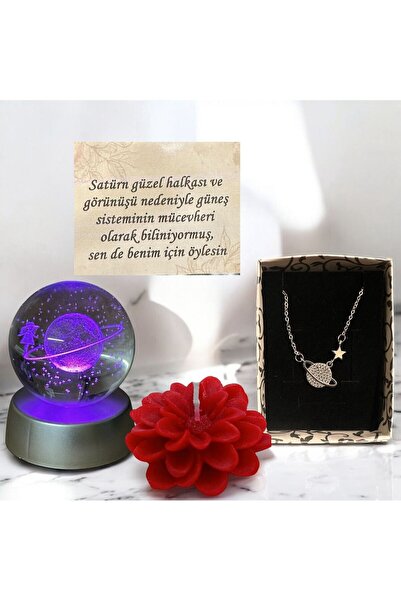 ARMOR4 NANO CERAMİC COATİNG Renk Değiştiren Led Işıklı Cam Satürn Kız Küre Çe...