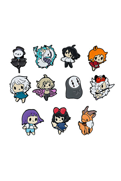 Choice XZ3132 11 قطعة بروش شخصية حيوانية فتاة لطيفة غزال دبوس المينا أزياء فز...