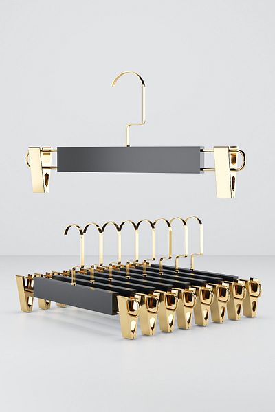 Onouqo Pants Hanger 12 Pieces, Wooden Pegs for Skirts and Clothes 1St Quality Ultra Luxury