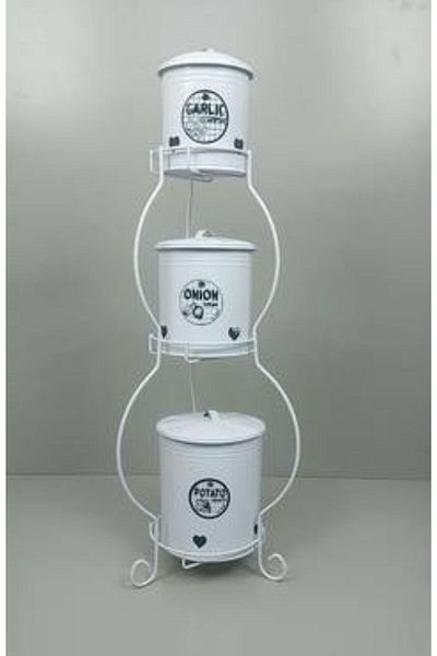 Generica Triple metal stand for vegetables, onions, potatoes and garlic, made in Turkey