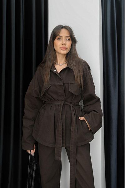 Havoş Bitter Brown Denim Set