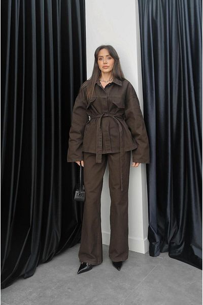 Havoş Bitter Brown Denim Set