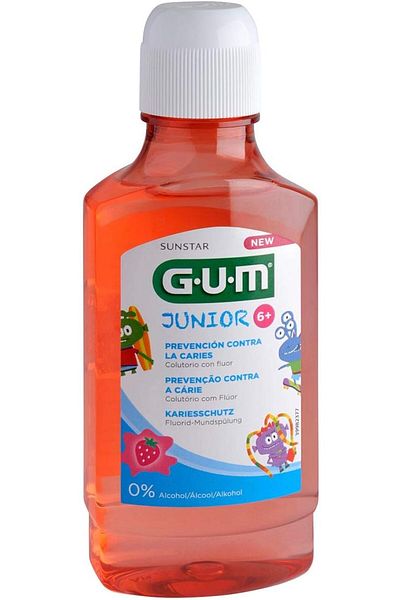 GUM غسول الفم جونيور مونستر 300 مل، عبوة من 3 قطع (3 × 300 مل)