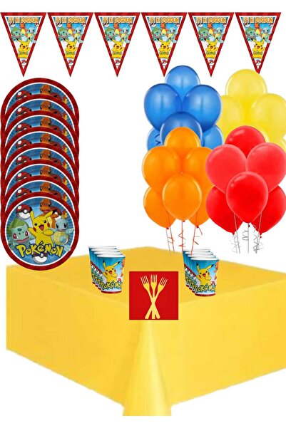 POKEMON Doğum Günü 40  Kişilik Parti Seti