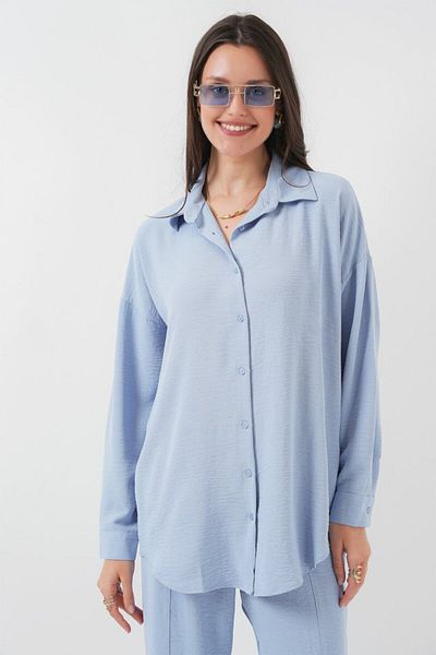 JANES 6593 Set dublu supradimensionat - Albastru