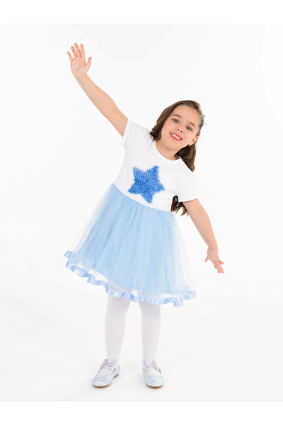 Civil Girls Blue Girl Dress 4-9 Years