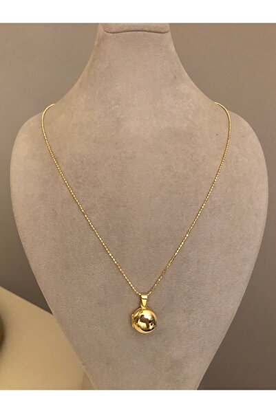 emy by emel luxury silver jewelry Altın Kaplama İtalyan Zincirli Yuvarlak Mad...