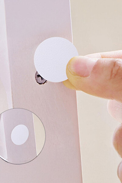 TEK Yapışkanlı Yapıştırma Vida Tapası Tıpası Beyaz Vida Kapatıcı Kapağı (100 Adet)