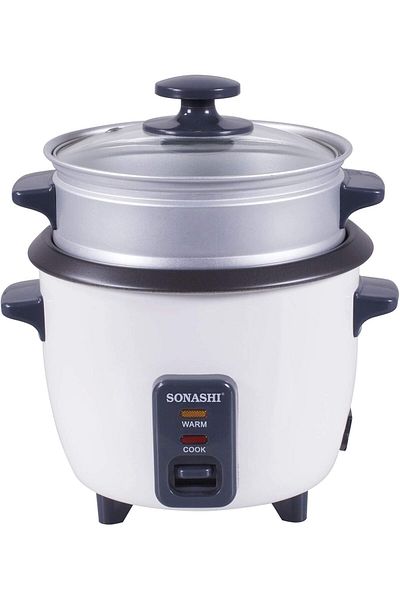 sonashi SRC-328 Rice Cooker, Removable Pot, Metal Housing, Tempered Glass Lid | Appliances