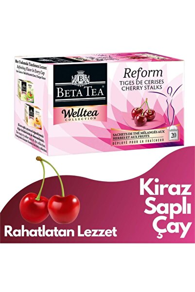 Beta Tea Kiraz Saplı Poşet Çay Welltea Reform Collection 20x1,8 gram