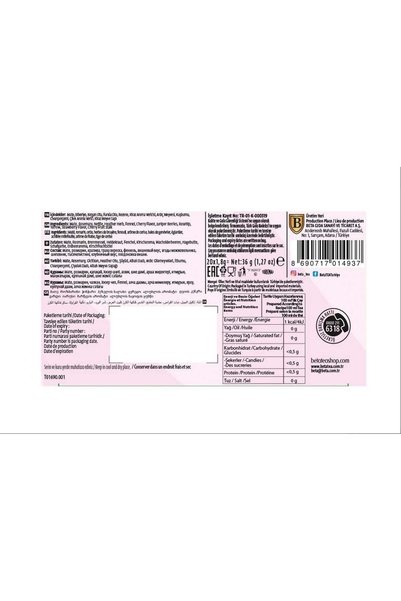 Beta Tea Kiraz Saplı Poşet Çay Welltea Reform Collection 20x1,8 gram